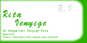 rita venyige business card